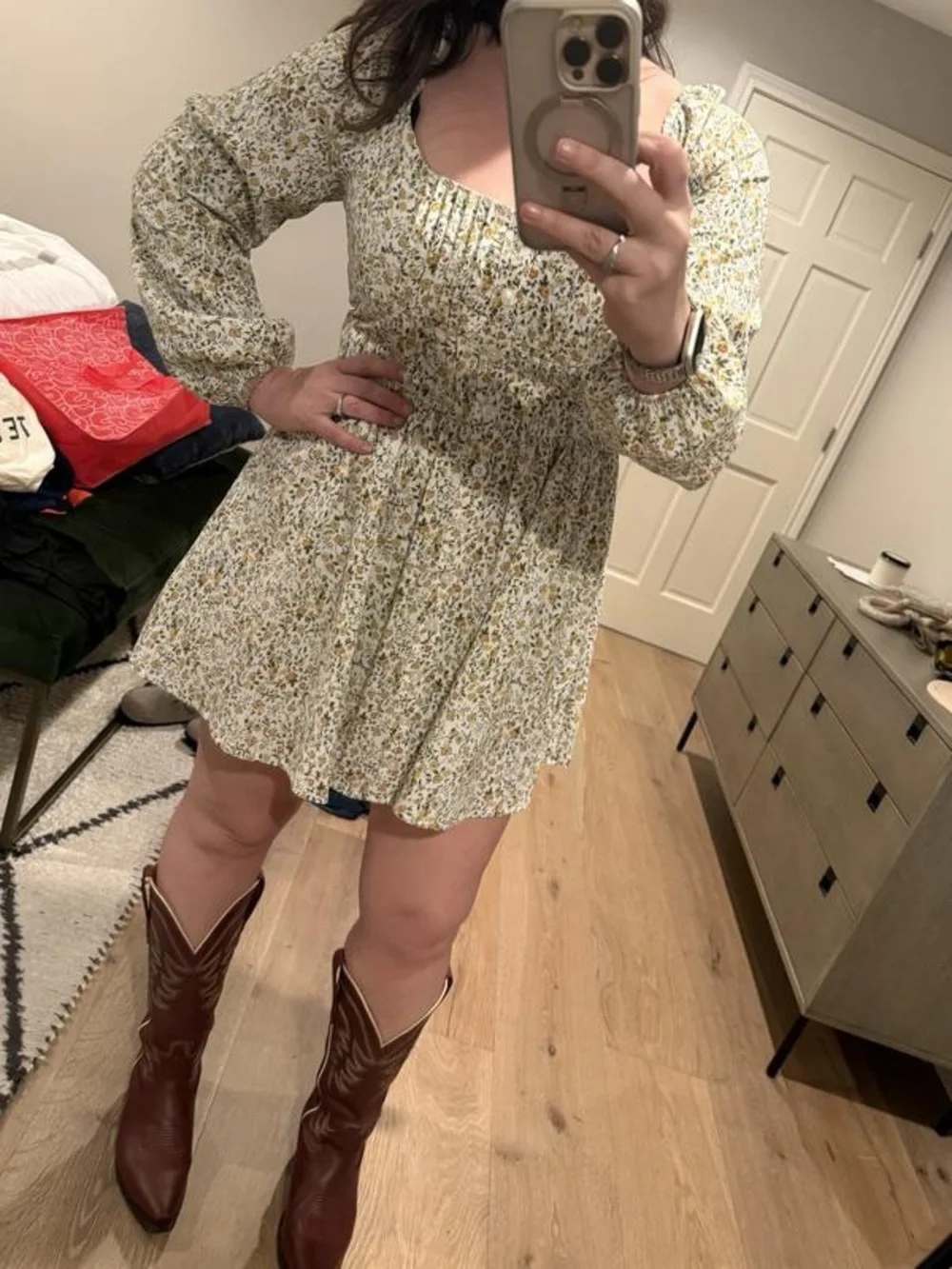 NWT Size M - Anthropologie Corset A-Line Floral Mini Dress (US$ 168) - Picture 3 of 16